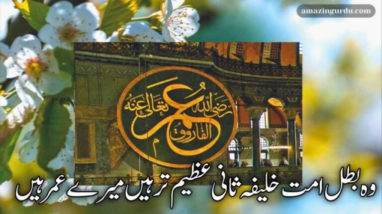 وہ بطل امت خلیفہ ثانی عظیم تر ہیں میرے عمر ہیں | حضرت عمر کی شان میں کلام