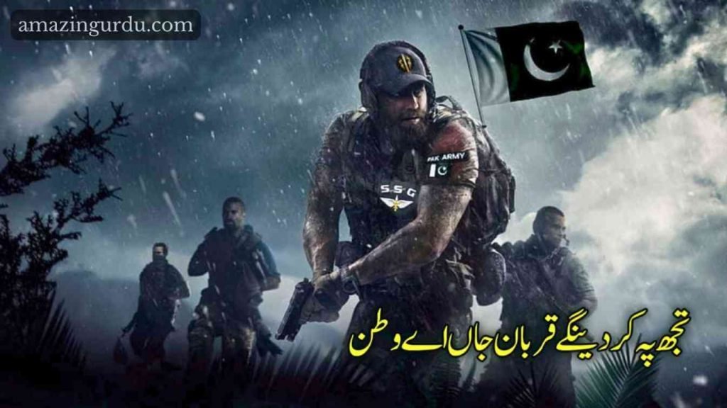 تیرے بیٹے ترے پاسباں اے وطن | پاک فوج کی بہادری پر اشعار | poetry on ...