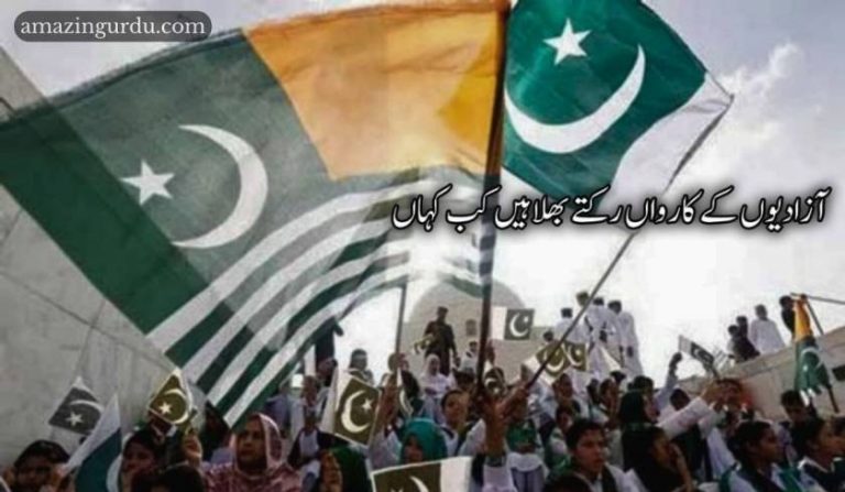 آزادیوں کے کارواں رکتے بھلا ہیں کب کہاں | یوم پاکستان پر اشعار