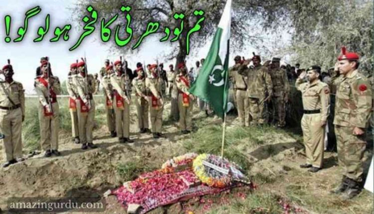 تم تو دھرتی کا فخر ہو لوگو