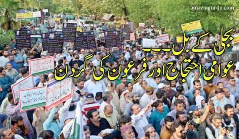 بجلی کے بل ۔۔۔ عوامی احتجاج اور فرعون کی گردن