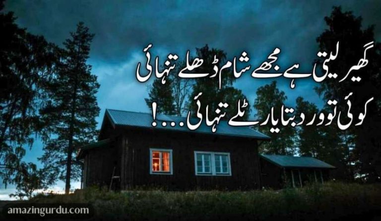 گھیر لیتی ہے مجھے شام ڈھلے تنہائی | اداس اردو شاعری