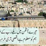 تو رہا قبلہ ہمارا  تری عظمت ہے بہت | مسجد اقصی پر اشعار
