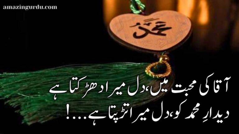 آقا  کی محبت میں ، دل میرا دھڑکتا ہے | نعت رسول | naat poetry in urdu two lines