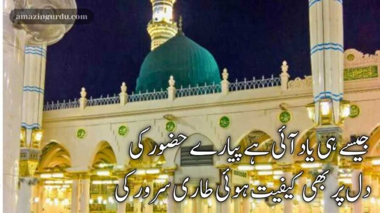 جیسے ہی یاد آئی ہے پیارے حضور کی | نعت رسول اردو | naat poetry in urdu