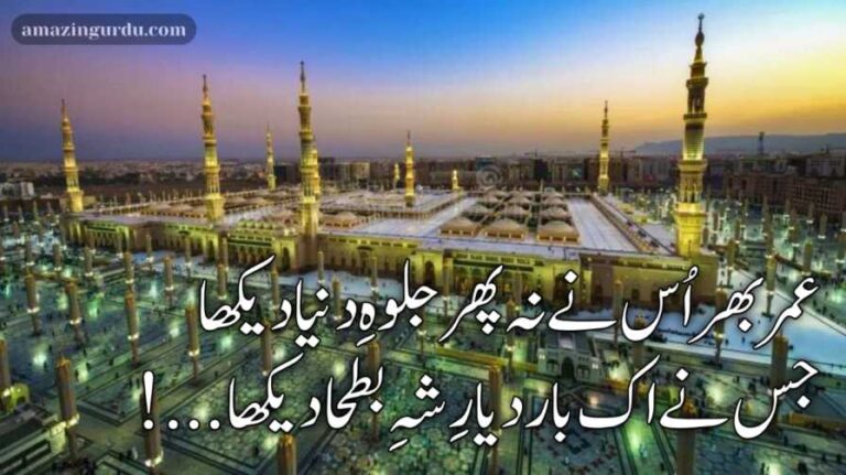 کتنا خوش بخت ہے وہ جس نے مدینہ دیکھا | مدینہ پر اشعار | Madina Sharif poetry in Urdu