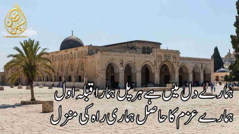 ہمارے دل میں ہے ہر پل ہمارا قبلہ اول | مسجد اقصی پر اشعار