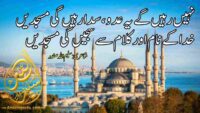 نہیں رہیں گے یہ عدو ،سدا رہیں گی مسجدیں | مساجد پر اشعار