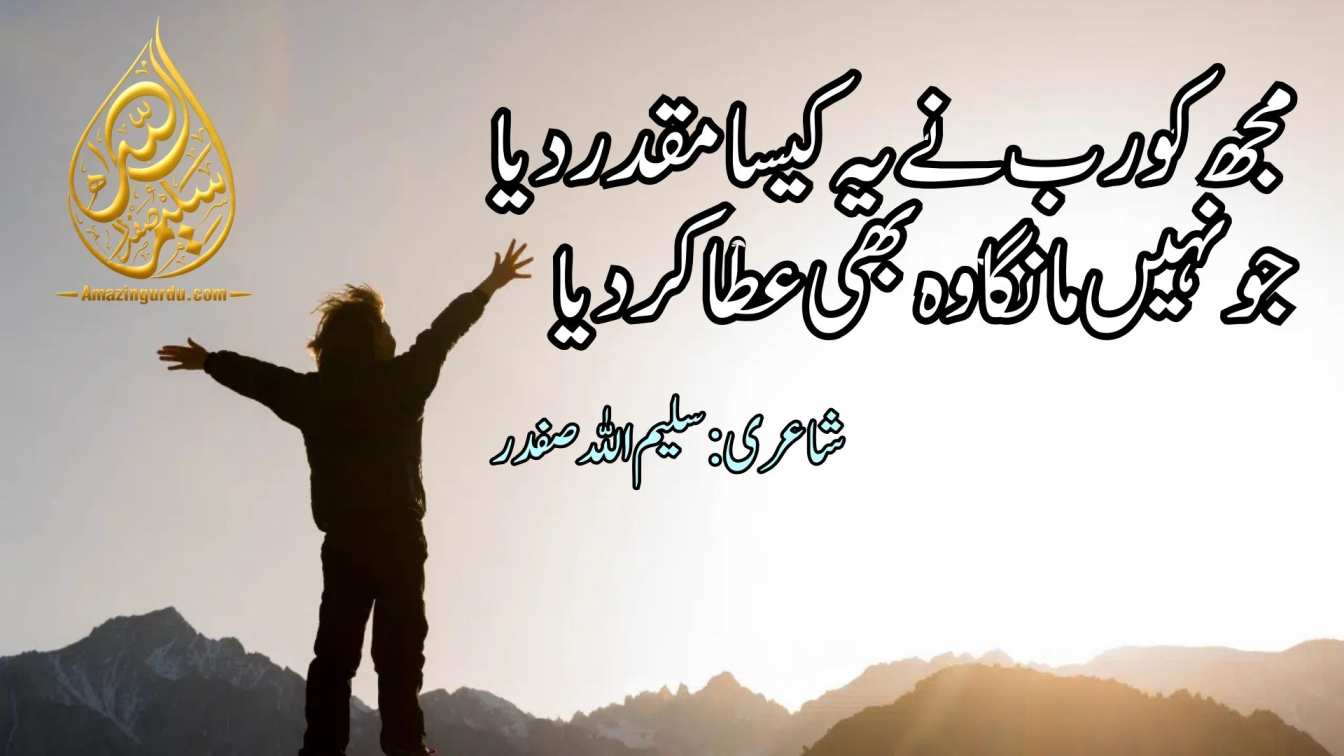 زخمی دل کو سکوں کا سمندر دیا کلمہِ شکر لب سے ہوا جب ادا |رب کے شکر پر اشعار